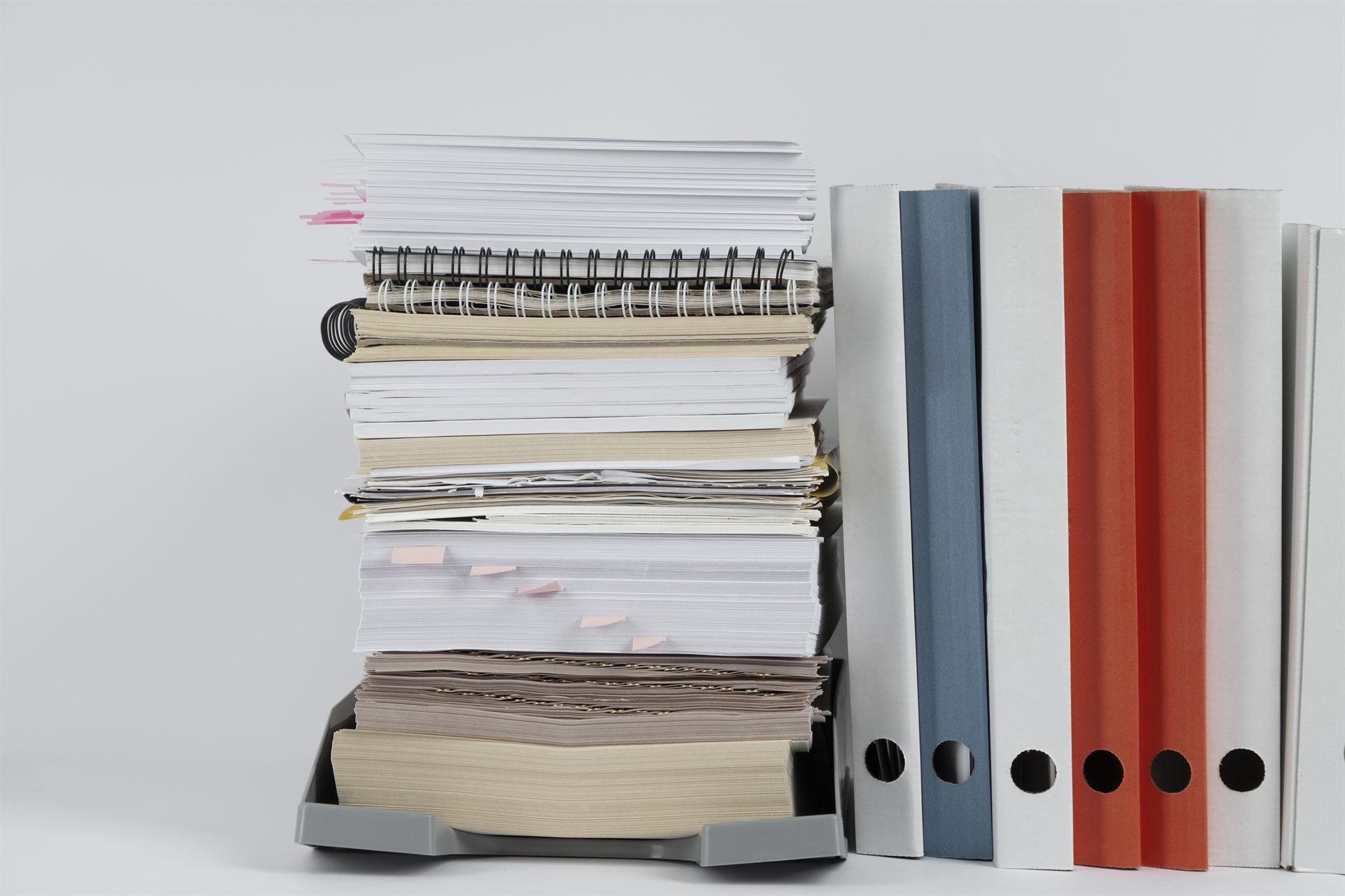 Stacks of ordered papers